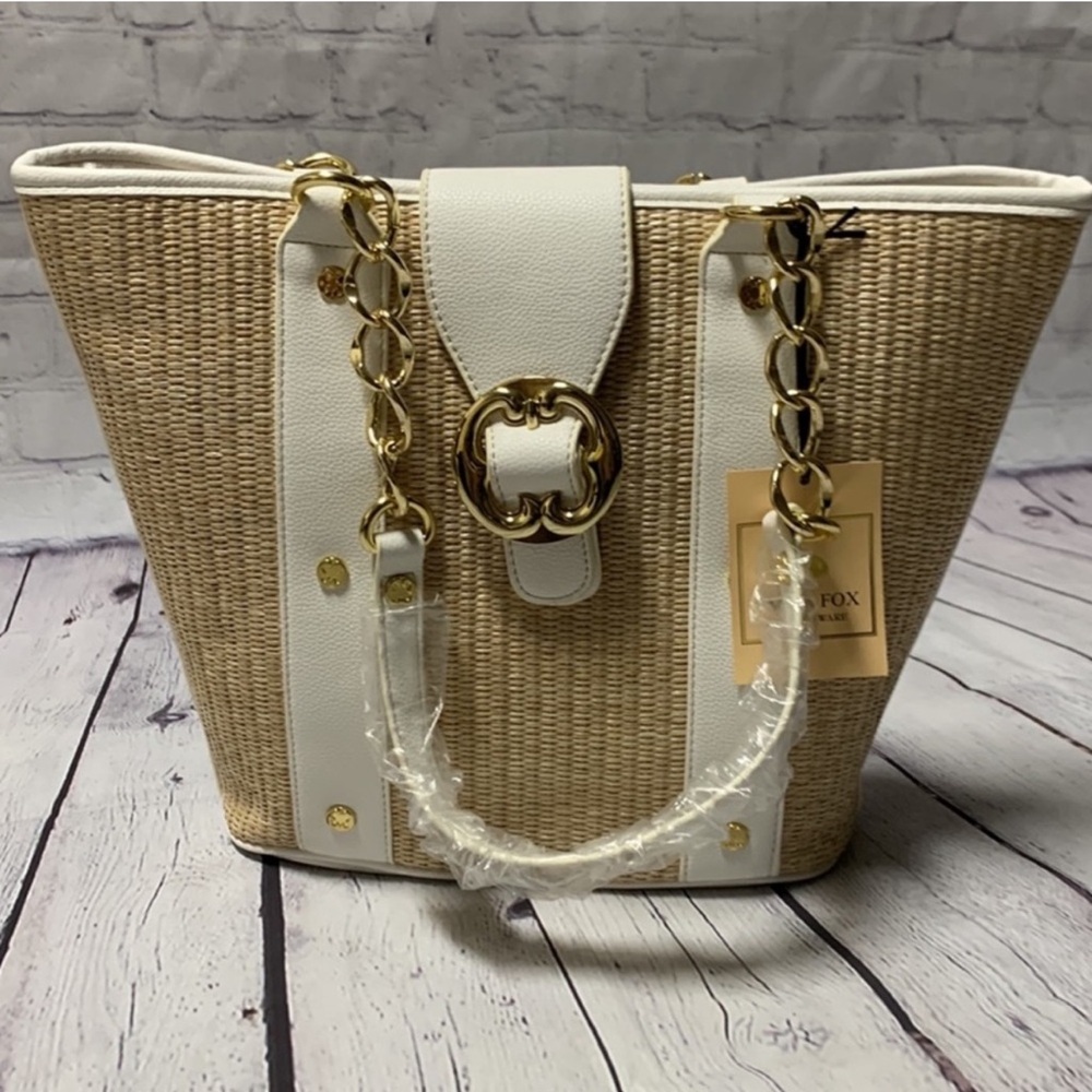 Emma Fox White/Natural Glenham Straw Tote